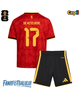 Belgia Charles De Ketelaere #17 Echipament de Fotbal Replică Mondial 2026 Copii Acasa (+ Șorturi)